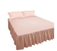 Cache-sommier Couleur Bonbon, Doux et antidérapant, protège-Matelas uni, for lit Simple ou Double.(Pink-no Pillowcase,150x200cm)