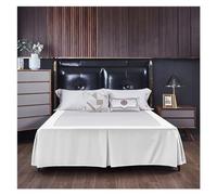 Cache Sommier Couleur Unie Coins fendus Jupe de lit Maison hôtel Couvre-lit Double/Complet/Reine/Roi Taille 1 pc(Color 15,Queen 152x203x38cm)
