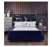 Cache Sommier Couleur Unie Coins fendus Jupe de lit Maison hôtel Couvre-lit Double/Complet/Reine/Roi Taille 1 pc(Color 21,Queen 152x203x38cm)