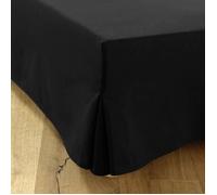 Cache sommier - DAHLICA - 160x200 - 4 côtés 30 cm - Noir - Qualité hôtelière