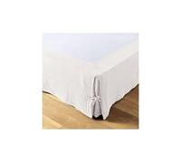 Cache sommier double gaze de coton blanc 160x200 cm