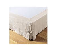 Cache sommier double gaze de coton pampa 180x200 cm