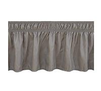 Cache-sommier élastique avec volant plissé - Facile à installer - Pour cadre de lit - Lavable en machine - Microfibre brossée - Pour lit double - Blanc