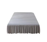 Cache-sommier élastique pour lit double, couleur unie, tour de lit avec chute de 38 cm, facile à installer, anti-poussière, antidérapant pour base de lit et plate-forme, lavable en machine