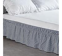 Cache Sommier Élastique Réglable avec Tissu Anti Plis, s'adapte Parfaitement À La Décoration Intérieure, for Lits Queen Et King Size, Design Luxueux À Volants(Yellow,200 * 220 * 38cm)