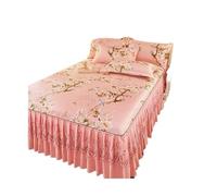 Cache Sommier Ensemble de 3 pièces, Couvre-lit Moderne, Jupe lit fraîche, draps lavables en Machine, avec Bande élastique, for Queen Size et King(Color 15,3 pcs 150x200cm)