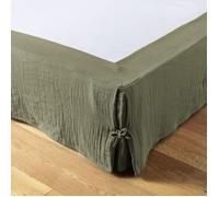 Cache-sommier Gaïa 160 x 200 cm - Double gaze de coton 125 g/m² Romarin - Bohème chic
