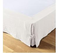 Cache-sommier Gaïa 160 x 200 cm en double gaze de coton 125 g/m² - Blanc