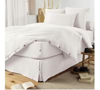 Cache-sommier Gaïa 90 x 190 cm - double gaze de coton 125 g/m², Blanc
