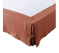 Cache-sommier Gaze de coton 160 x 200 cm GAIA coloris Terracotta