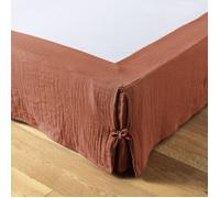 Cache-sommier gaze de coton 160 x 200 cm gaia terracotta