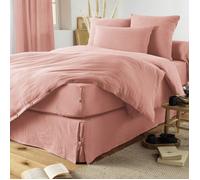 Cache-sommier gaze de coton luxe 140 x 190 cm gaia rose pêche