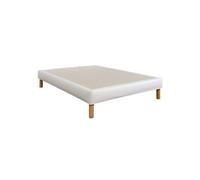 Cache-sommier intégral simili cuir neige 200x200