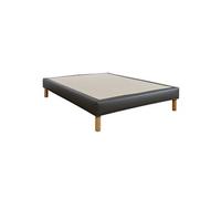Cache-sommier intégral simili cuir orage 90x190