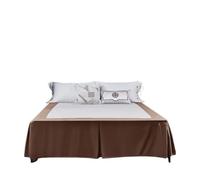 Cache Sommier Jupe de lit d'angle Ouvert de Couleur Unie, Drap de Couverture de lit brossé, Couvre-lit de Maison et d'hôtel Cache Sommiers(CQ005-33,137x190x38cm)