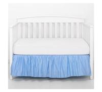 Cache Sommier Jupe de lit de Berceau Ajouter des draps Blancs - 4 côtés plissés à Volants for bébé garçons Filles Enfant en Bas âge Couvre-lit de pépinière (Color : Sky Blue, Size : 60x120x36cm)