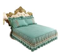 Cache Sommier Jupe de lit en Dentelle à Volants, Couverture Chambre Coucher Nordique, Matelas antidérapant, Drap, Couvre-lit, décoration la Maison, 3 pièces(Color-03,120x200cm 3pcs)