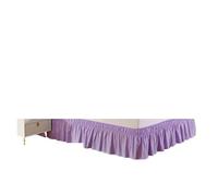 Cache Sommier Jupe de lit épaisse à Volants - Sangle élastique Facile Installer plissée avec Tissu Lavage en Machine(Violet,100x200x38cm)