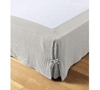 Cache sommier L’Effet Papillon - Housse sommier 100% Double Gaze de Coton Hauteur 30cm [ Cache-sommiers ] (Gris Nuage, 90x190 cm)