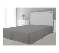 Cache Sommier Microfibre 180x200 Cm Gris, Par Soleil D'ocre
