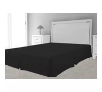 Cache Sommier Microfibre 180x200 Cm Noir, Par Soleil D'ocre