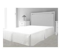 Cache Sommier Microfibre Blanc 180x200 Cm, Par Soleil D'ocre