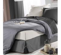 Cache sommier nouettes 90 x 190 cm panama polycoton sommina Anthracite