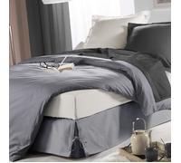 Cache sommier nouettes 90 x 190 cm panama polycoton sommina Gris