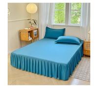 Cache-sommier uni à Quatre Coins avec Bande élastique for Matelas Double/Double/Queen/King Size(Color-5,Full 137x190cm)