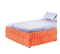 Cache Sommiers Couleur unie Jupe de lit élastique Home Hôtel Chambre à coucher Chambre à coucher Décorations Side De Protection Literie De Protection Lit De Lit Délovible Jupe Jupe à la maison Textile