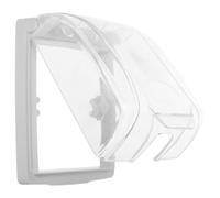 Cache Sonnette Protection Anti-pluie et Neige Étanche Extérieur, en ABS | Boîtier Transparent pour Garder le Bouton Visible, Usage Garage et Portail, pour Vidéo Sonnette et Serrure