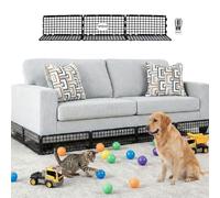 Cache sous canapé pour Animaux - Lot de 12 Panneaux modulables, barrière Ajustable pour empêcher Chiens et Chats d'accéder sous canapés, Lits et Meubles