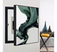 Cache Tableau Electrique, Boîte À Compteurs Décorative, Coffret d'habillage Tableau Électrique Décorative Peinture, for Salon, Dortoir et l'hôtel(Black-6,50 * 70cm/19.7 * 27.6in)