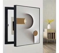 Cache Tableau Electrique, Boîte À Compteurs Décorative, Coffret d'habillage Tableau Électrique Décorative Peinture, for Salon, Dortoir et l'hôtel(Black-1,60 * 70cm/23.6 * 27.6in)