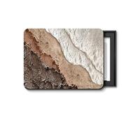 Cache-Tableau Électrique Décoratif - Artisanat du Grès Fait Main, Conception Paysagère Naturelle, Installation Facile, pour Salon et Chambre N L-75x55cm