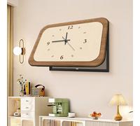 Cache Tableau Électrique Décoratif avec Horloge Murale Silencieuse, Cache Tableau Électrique à Battant pour Salon, Bureau et Café(61x81 cm/24.0x31.9 in)