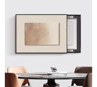 Cache-Tableau Électrique Décoratif - Design Abstrait Moderne, Motif Géométrique Patchwork, Installation Facile, pour Salon et Chambre G L-50x40cm