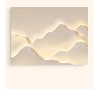 Cache-Tableau Électrique Décoratif - Design de Style Moderne, Motif Montagne et Rivière, Installation Facile, pour Salon et Chambre E L-50x40cm