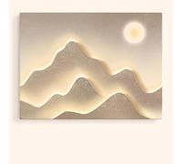 Cache-Tableau Électrique Décoratif - Design de Style Moderne, Motif Montagne et Rivière, Installation Facile, pour Salon et Chambre A L-40x30cm