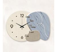 Cache-Tableau Électrique Décoratif, Horloge Murale Décorative en Porcelaine Cristal avec Éclairage et Mouvement Silencieux, pour Chambre(70x49 cm/27.6x19.3 in)