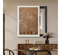 Cache Tableau Électrique Décoratif Peinture Murale Cadre Durable Imperméable pour Cacher Disjoncteur et Compteur avec Rails de Guidage Fluides et Silencieux Design Chic(Left-g,20"*24"/50 * 60cm)