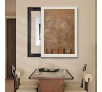 Cache Tableau Électrique Décoratif Peinture Murale Cadre Durable Imperméable pour Cacher Disjoncteur et Compteur avec Rails de Guidage Fluides et Silencieux Design Chic(Right-y,16"*20"/40 * 50cm)