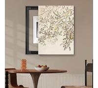 Cache Tableau Électrique Décoratif Peinture Murale Cadre Durable Imperméable pour Cacher Disjoncteur et Compteur avec Rails de Guidage Fluides et Silencieux Design Chic(Right-g,12"*16"/30 * 40cm)