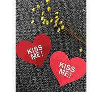 Cache tétons coeur rouge kiss me