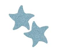 Cache tétons étoile de mer pailleté bleu