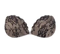 Cache Tetons Femme Teton Soutien Gorge Dos Nu Invisible sans Bretelle Téton Bretelles Reutilisable Cache-Tétons pour Robe De Mariée Grande Taille Push Up Nue Prothese Mammaire Silicone,b-Le Noir
