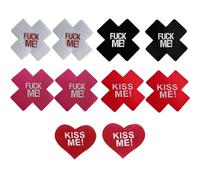 Cache-tétons jetables, 5 paires Cache Tetons Femme Invisible jetable, autocollants pour tétons, Couverture de Mamelon en forme de cœur & croix, Cache Tetons Coeur autoadhésif Fleur Croix