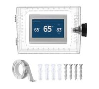 Cache-thermostat verrouillable,avec Protecteur Transparent à Cadenas à Combinaison - Grand boîtier de protection pour thermostat mural | pour maison, école, bureau, restaurant, hôpital, location,