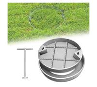 Cache-trou circulaire avec crochet de levage invisible pour pelouse/trottoir/jardin/cour extérieure, convient aux tailles de 50,8 cm à 91,4 cm, robuste et durable, installation facile