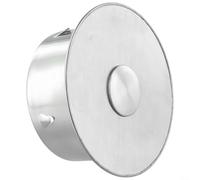 Cache-trou de cheminée en acier inoxydable, couvercle de conduit de cheminée, couvercle de tube de four, cuisine, salle de bain, balcon avec joint déodorant (90 mm)